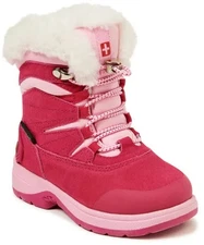 Swiss Tech Girl's Winter Boots Faux Fur Trim Pink Choose Size 6, 8 ,9, 10 and 11