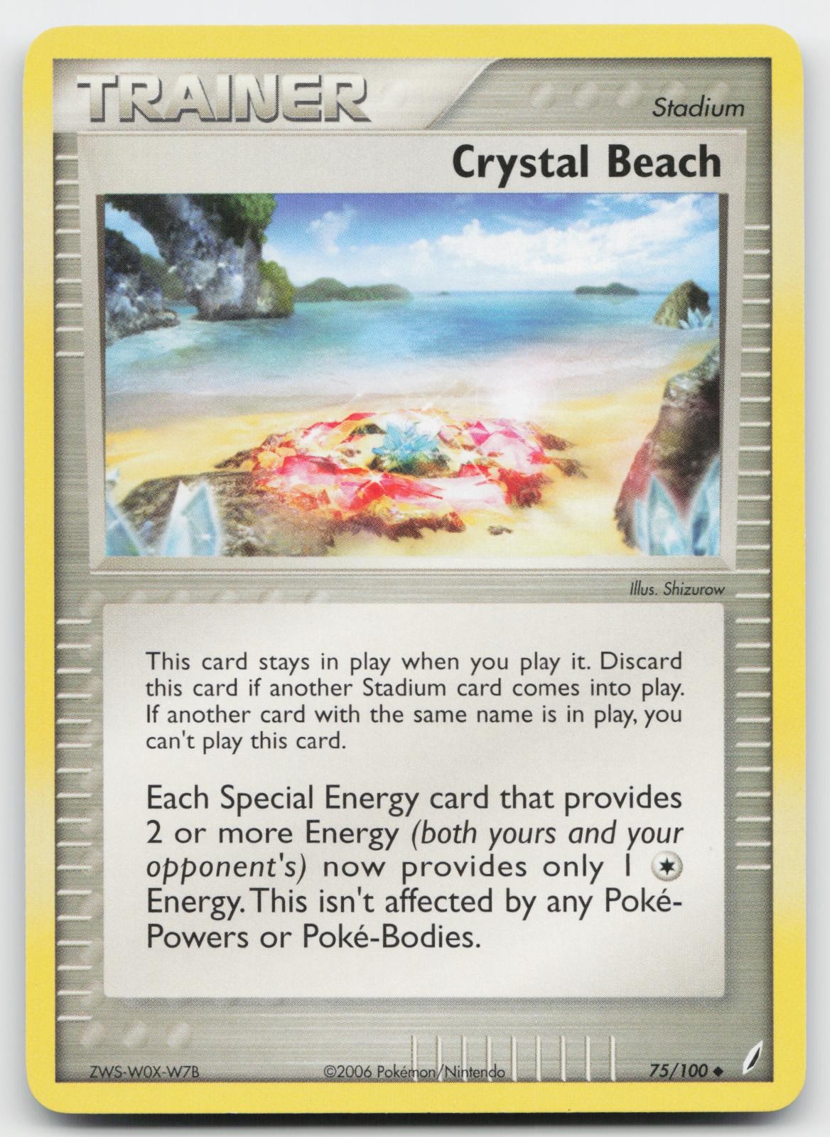 Crystal Beach 75/100 Uncommon Crystal Guardians Pokemon Near Mint