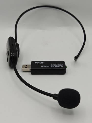 Pyle PUSBMIC52 Wireless Headset Microphone System with USB Receiver Rechargeable
