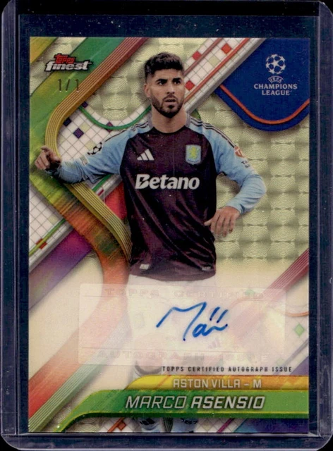2024-25 Finest UEFA Marco Asensio Auto SuperFractor #1/1 Aston Villa
