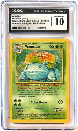 Venusaur 003/034 - Venusaur  & Lugia Deck  Holo CGC 10
