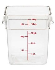 Cambro 18SFSCW135 Cambro Square Container 18 Quart Capacity, Clear