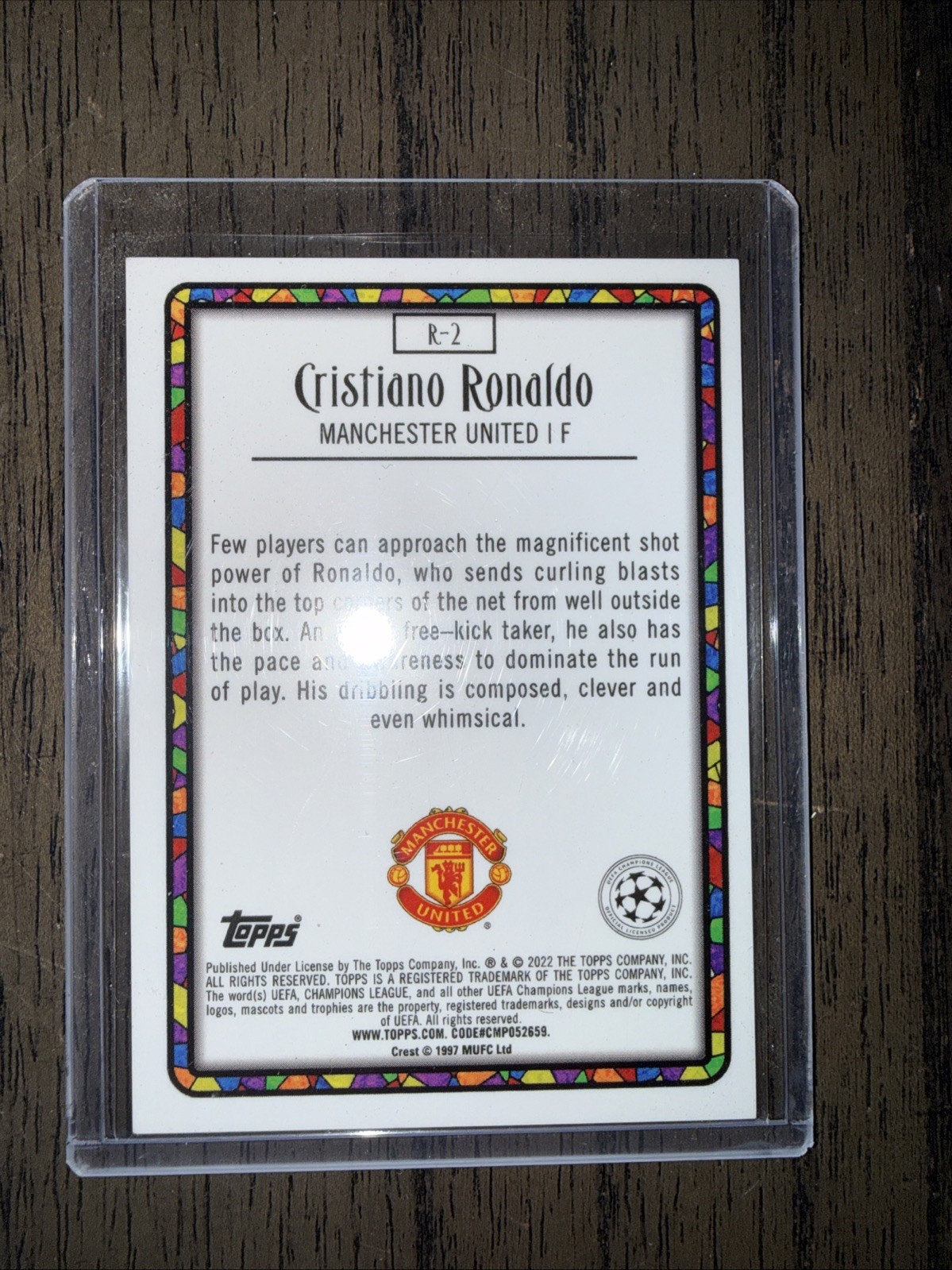 2021-22 Topps Merlin UEFA Cristiano Ronaldo Renaissance Case Hit SSP view 2