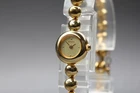 Vintage 1994 [Exc+5] Seiko 1E20-0070 Gold Round 15mm Quartz Ladies Watch JAPAN