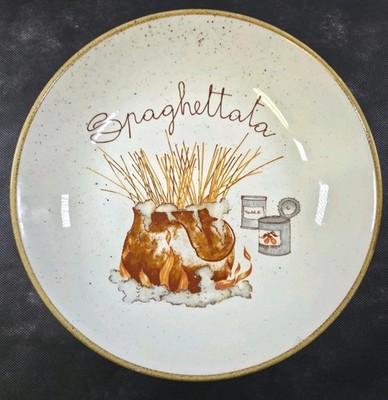 LARGE Vintage Primula Spaghetti Pasta Serving Bowl 11 1/2'' Spagehettata ITALY