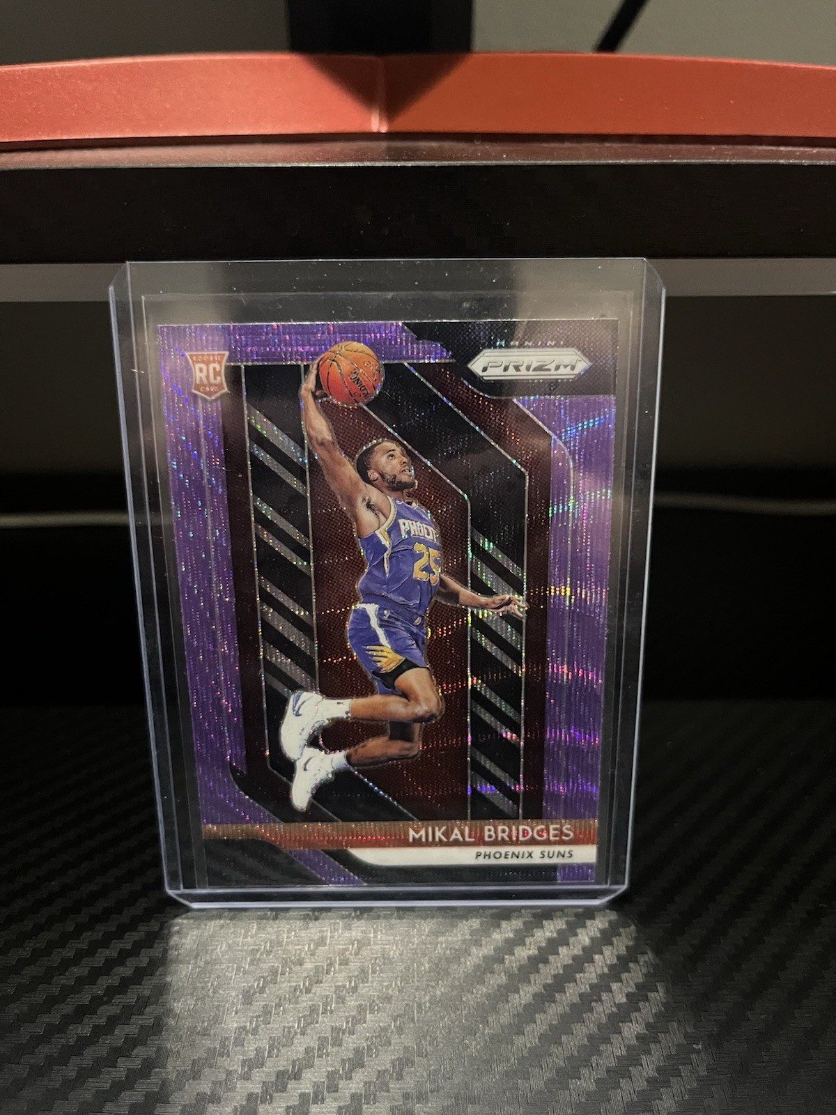 2018-19 Panini Prizm - Mikal Bridges #289 Purple Wave Prizm (RC)