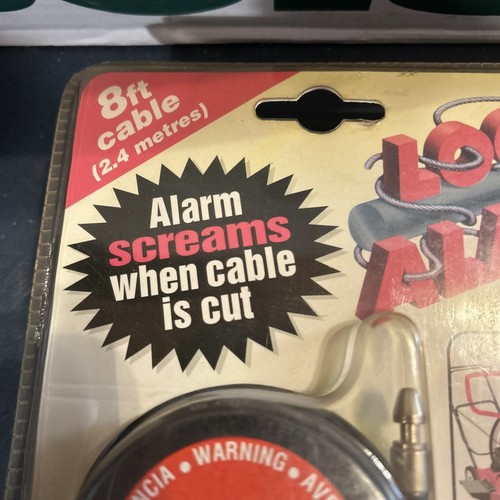 Schloss Alarm 6796 sichert & alarmiert jeden großen Artikel 8 ' Kabel. KOSTENLOSER VERSAND - Bild 2 von 4