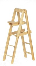 Dolls House Set of Step Ladders Large Miniature Shed DIY Decorators Accessory