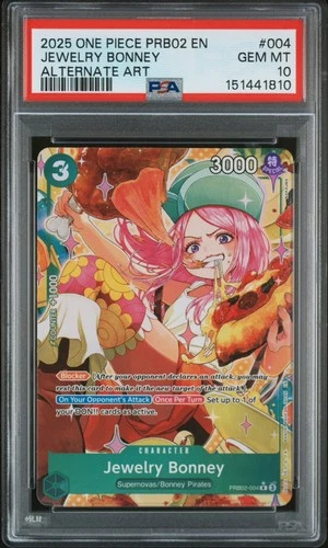 PSA 10  - 2025 One Piece PRB02-004 Jewelry Bonney - Alternate Art