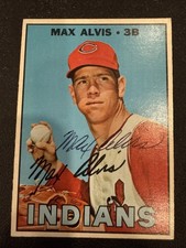 Max Alvis Card 1967 Topps #520 Auto