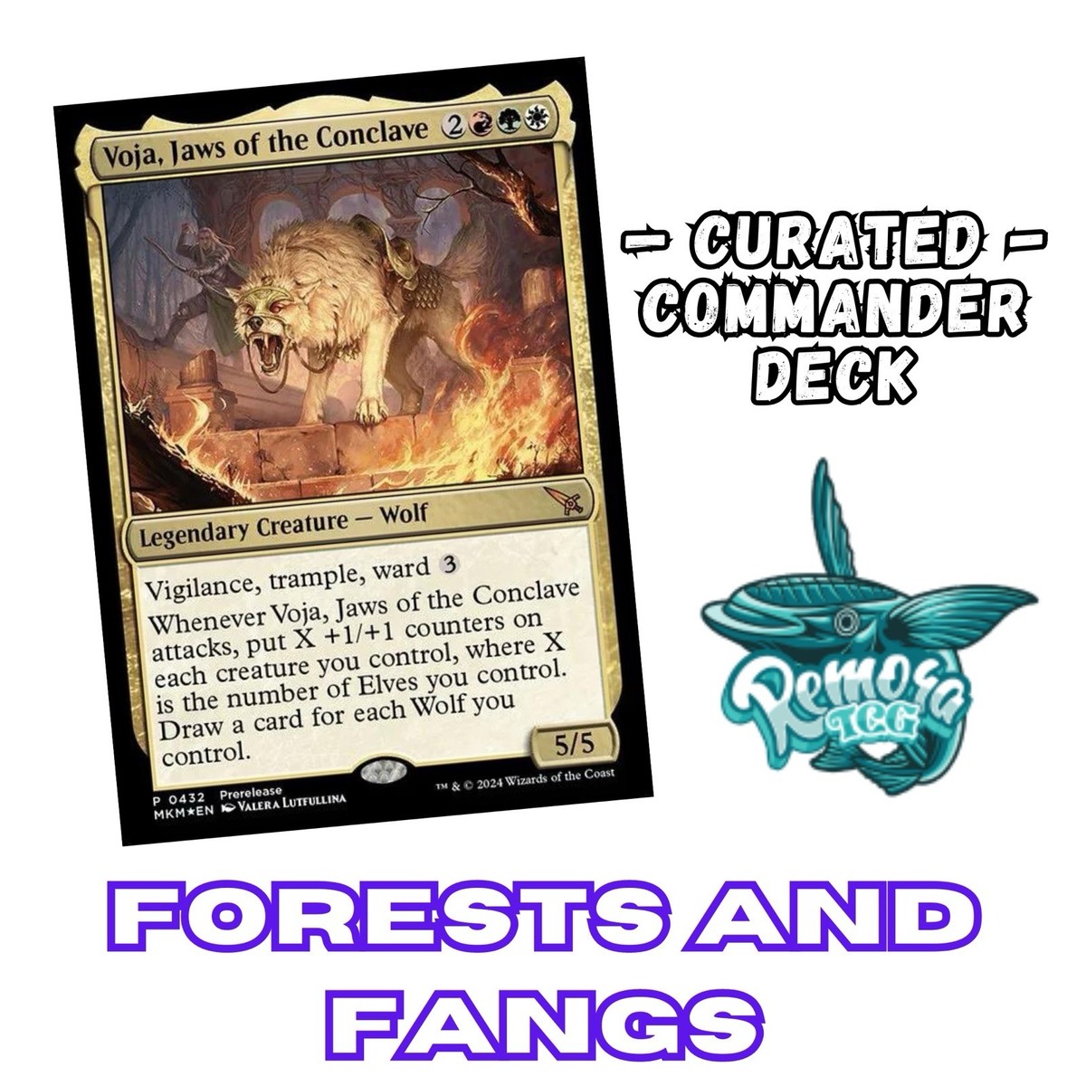 mtg voja jaws of the conclave commander deck EDH | Elf Wolf Tribal Deck Draw a card for each Wolf you control. Commander Deck Tech - Voja,