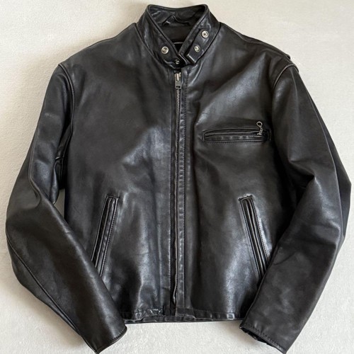 Chaqueta de cuero Schott 141E con forro Boa, negra 40 - Imagen 19 de 19
