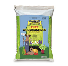 Wiggle Worm Pure Organic Worm Castings All-Natural Fertilizer (12 lbs) bag 2.33 per gallon