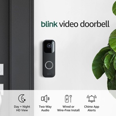 Blink Video Doorbell Two-way audio, HD video, Motion Detection Alexa PLUS mount