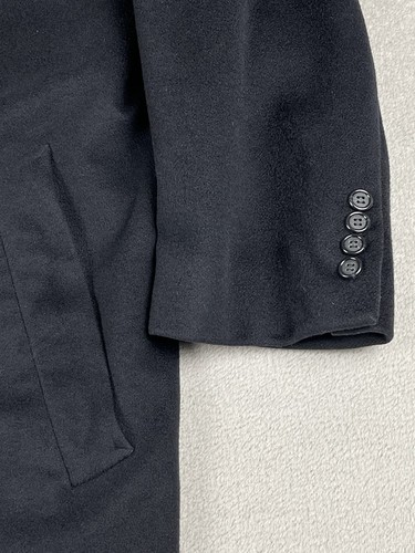 Neiman Marcus Loro Piana 100% Cashmere Coat Black Men's 38 SHT Double Breasted - Picture 16 of 19