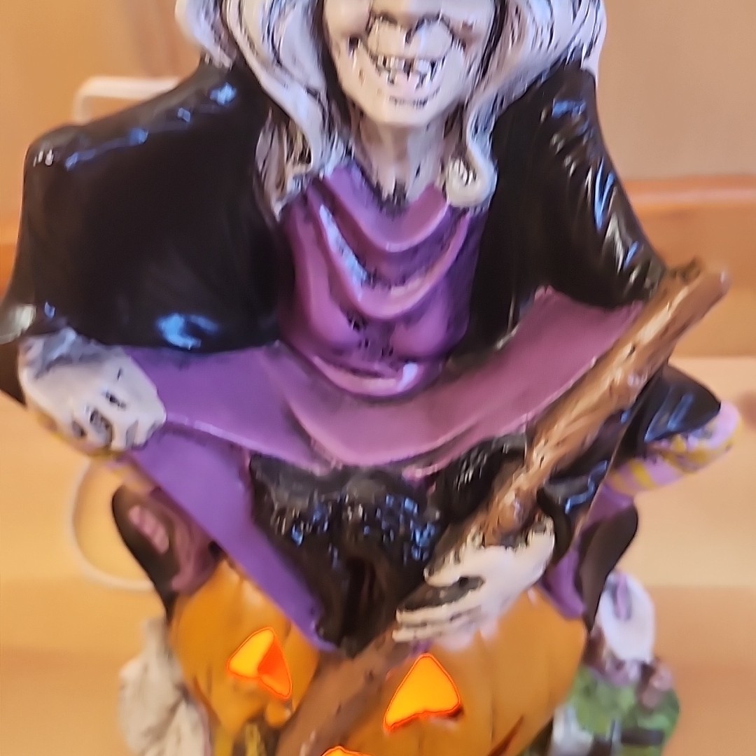 Vintage Byron Molds Ceramic Halloween Witch, Jack O Lantern, Cat