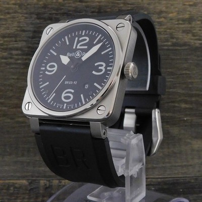 Bell & Ross BR03-92-S AVIATION S. Steel Black Automatic Men's Wrist Watch #1426B