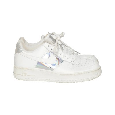 Nike, Sneaker, Größe: 38 1/2, model: air force 1, Leder, Weiß/Mehrfarbig #Uv7