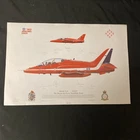 RAF RED ARROWS HAWK T1A XX237 SIGNED BY ALL THE SQUADRON PRINT 2005 RARE