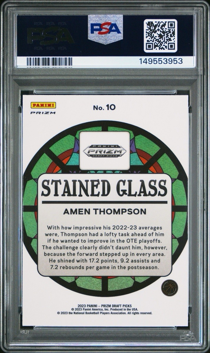 その他 19-20Panini Prizm Q.WEATHERSPOON PSA 10 Rare PSA 10 2023 PRIZM AMEN THOMPSON Silver STAINED GLASS #10 CASE