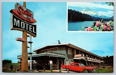 Portland Oregon States Motel on 82nd Ave Vintage Postcard 1963 OR
