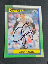 1990 Topps JIMMY JONES Yankees In-Person Signed AUTO