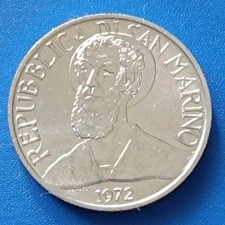 🇸🇲 SAN MARINO 🇸🇲 COIN COIN PRE EURO 5 LIRE 1972