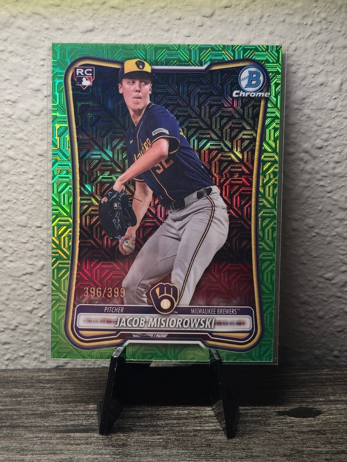 Jacob Misiorowski 2026 Bowman Mega Box #35 Chrome - Neon Green 