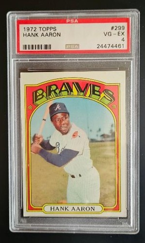 1972 Topps #299 Hank Aaron HOF - PSA 4