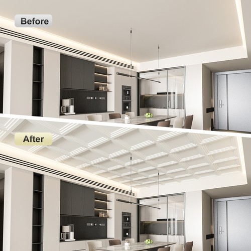 Art3d Ceiling tiles 24X24inch,12PCS Drop Ceiling tiles 2X4ft for Suspended Grid - Picture 40 of 44