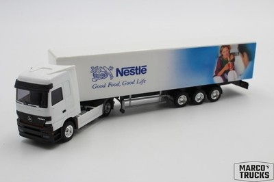 Albedo MB Actros MP1 LH box semitrailer ''Nestle good Food'' 1:87 /AL1626