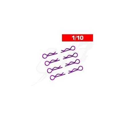 [FR] ULTIMATE RACING CAR CLIPS 1/10 L/R PURPLE (8) - UR6411-P