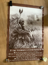 THE TEN INDIAN COMMANDMENTS, RARE AUTHENTIC 1993 POSTER