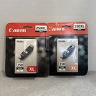 2x Genuine Cannon PIXMA 250XL PGBK Black Ink Cartridge NEW SEALED