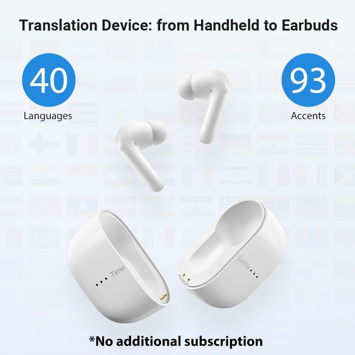 Timekettle M3 Language Translator Earbuds, Two-Way Translator