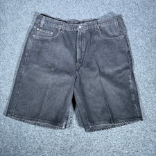 Y2K VTG Levis 550 Relaxed Fit Mens Denim Shorts Faded Black 42 35550-1865 Mexico