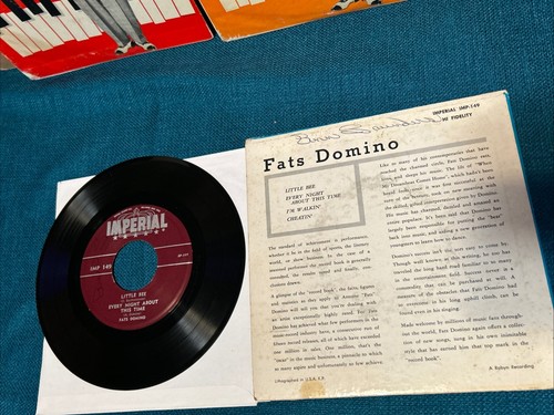 ALL 3 EX Here Stands Fats Domino 45 IMP 148 149 150 Imperial EP 7” PICTURE COVER - Picture 3 of 7