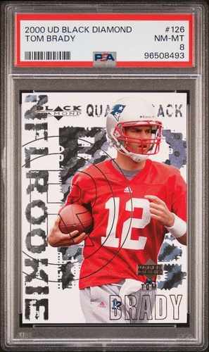 2000 UD BLACK DIAMOND #126 TOM BRADY ROOKIE RC PSA 8