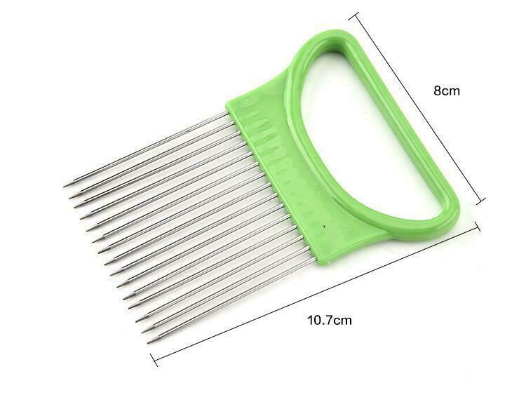 Zwiebelschneider Edelstahl - Gemüseschneider Mit Schutzhülle Für Tomaten Und Zitronen