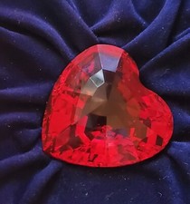 Vintage 1998 Swarovski Red Heart  assorted clear hearts Membership Gift, Boxed