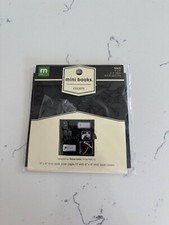 Making Memories Mini Book Cover 4" x 4" w/ 3' Black Ribbon Scrapbooking Crafts