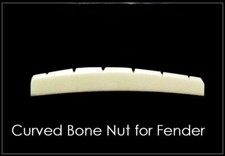 MusicianAtHeart 41mm / 1.61" CURVED Bone Nut for FENDER Guitar Strat Tele More