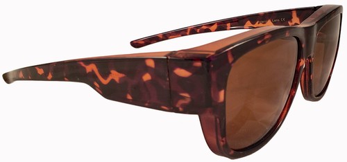 Womens Fit Over Sunglasses Polarized Wear Over Designer Cover Glasses Tortoise - Picture 19 of 68