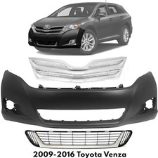 Front Bumper Cover Fascia Grille Assembly Kit For 2009-2016 Toyota Venza