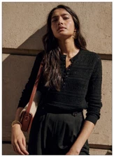 Sezane Women's Lyna Jumper Merino Wool Sweater 