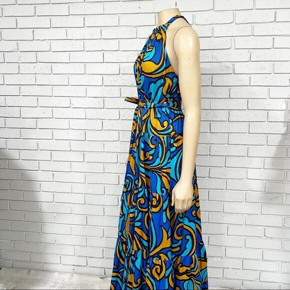 Zara Women’s Cotton Printed Halter Dress - Size Large image 4