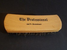 Vintage SHOE SHINE BRUSH  The Professional "100 Horsehair  