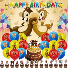 Chip and Dale Party Supplies Set Balloons Cake Toppers Banner  Birthday Decor