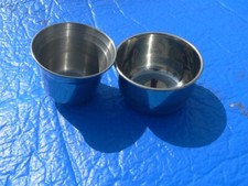 Bird Feeding Dish Cup stainless Parrot Food 2 Bowls Cup, Bird Cage LIZARD