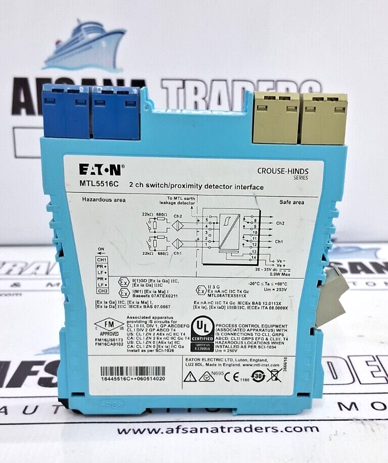 EATON MTL 5516C 2CHANNEL SWITCH/PROXIMITY DETECTOR INTERFACE | eBay